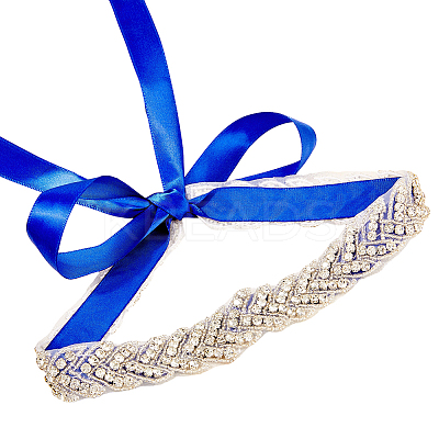 Alloy Rhinstone Chain Belt AJEW-WH20072-39B-1