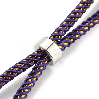 Adjustable Nylon Cord Slider Bracelet Making MAK-F026-A11-P-1