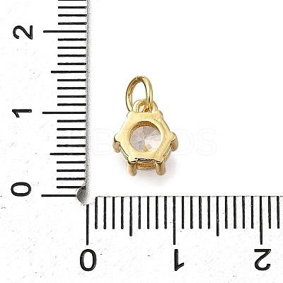 Brass Pave Cubic Zirconia Pendants X-KK-V002-23G-01-1