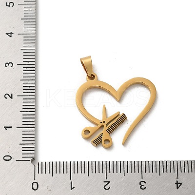 304 Stainless Steel Pendants STAS-O005-04G-1