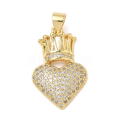 Brass Micro Pave Cubic Zirconia Pendants KK-D426-21A-G-1