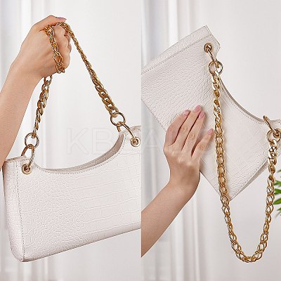 4Pcs 2 Styles Aluminum Chain Bag Strap AJEW-SZ0001-69-1