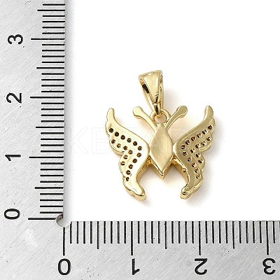 Brass Micro Pave Cubic Zirconia Pendants KK-U005-03D-G-1