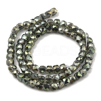 Electroplate Transparent Glass Beads Strands GLAA-C029-03A-04-1