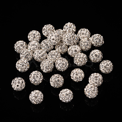 Pave Disco Ball Beads RB-Q195-8mm-001-1