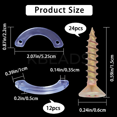 12Pcs PVC Non Slip Drawer Stops DIY-GF0006-91-1
