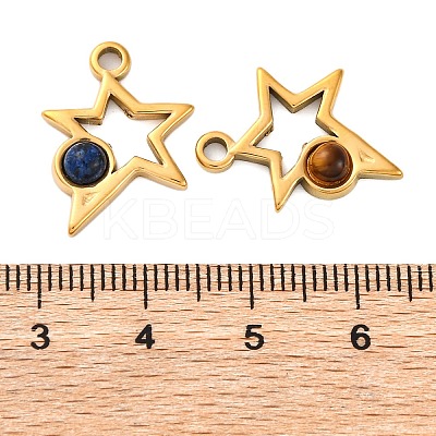 Natural Mixed Stone Pendants STAS-Z100-10G-1