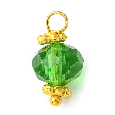 20Pcs 20 Color Glass Charms PALLOY-JF02222-1