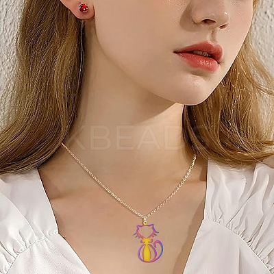 40Pcs 4 Styles 201 Stainless Steel Pendants STAS-YW0002-62MC-1