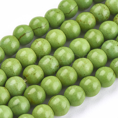 Synthetic Turquoise Beads Strands TURQ-G106-6mm-02B-1