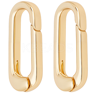 2Pcs Brass Spring Gate Rings KK-BBC0024-20G-02-1