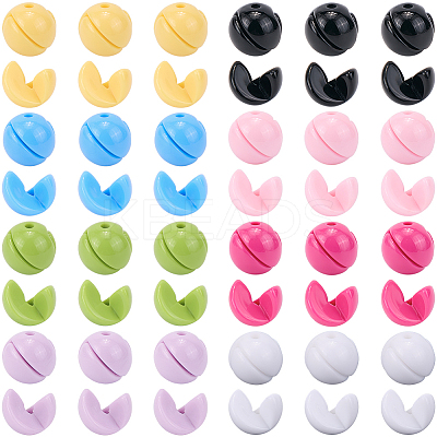 128Pcs 8 Colors Opaque Acrylic Bead OACR-SP0001-45-1