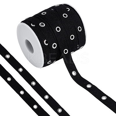 20 Yardcs Cotton Ribbon with Stainless Steel Eyelets OCOR-BC0009-65B-01-1