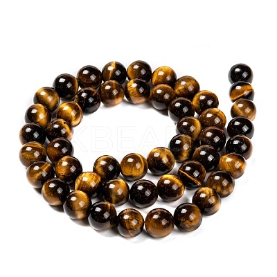 Natural Tiger Eye Beads Strands X-G-J303-11-8mm-1