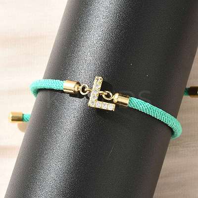 Adjustable Nylon Cord Bracelets X-BJEW-C096-01G-12-1