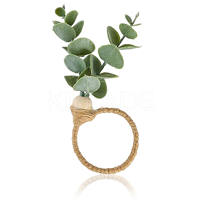 PVC Leaf Napkin Rings AJEW-CP0006-67A-1