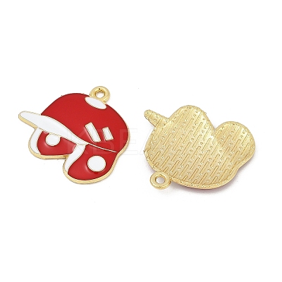 Alloy Enamel Pendants ENAM-V001-01F-G-1