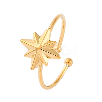 304 Stainless Steel Cuff Rings for Women LS-RJEW-F175-01G-05-1