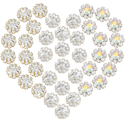 70pcs 3 Styles Cubic Zirconia with Alloy Cabochons DIY-GA0007-27-1
