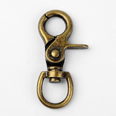 Tibetan Style Alloy Lobster Swivel Clasps X-PALLOY-D349-AB-1