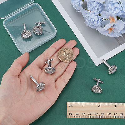 3 Pairs Alloy Compass Cufflinks FIND-FG0004-07-1