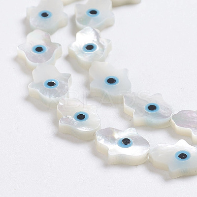 Natural White Shell Mother of Pearl Shell Beads SSHEL-L017-005B-1