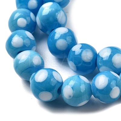 Handmade Lampwork Beads LAMP-D002-8mm-01G-1