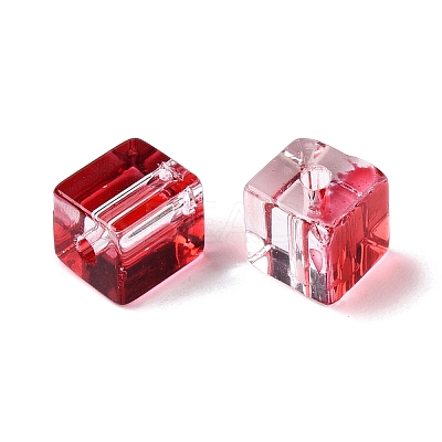 Baking Paint Transparent Glass Beads DGLA-N005-01A-09-1