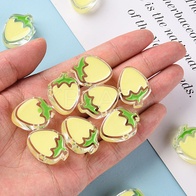 Transparent Enamel Acrylic Beads TACR-S155-003B-1