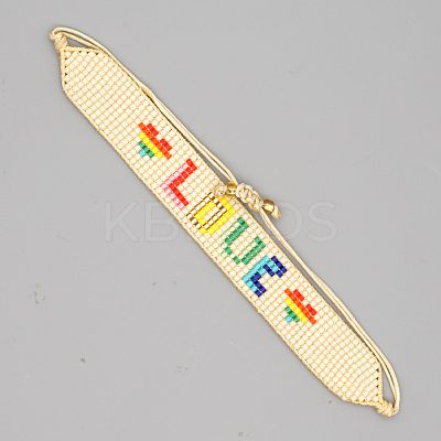 Miyuki Seed Braided Bead Bracelet BJEW-P269-02A-1