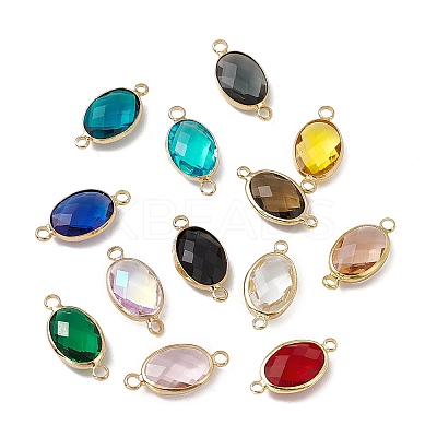 Transparent K9 Glass Connector Charms GLAA-A005-14LG-1