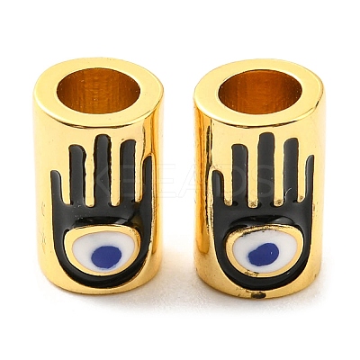 Brass Enamel Beads KK-M247-33G-1
