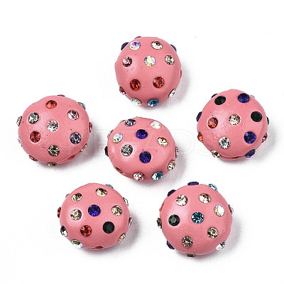 Polymer Clay Rhinestone Beads RB-S056-27B-1