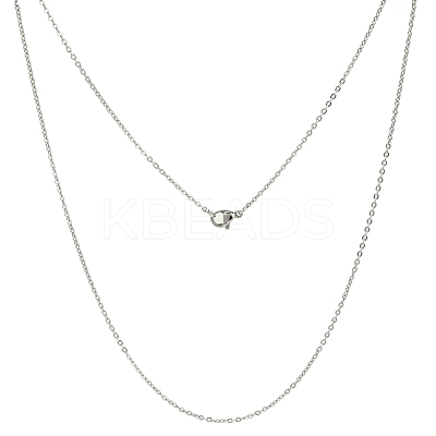 Non-Tarnish 316 Stainless Steel Cable Chains Necklace for Men Women STAS-S029-02-B-1