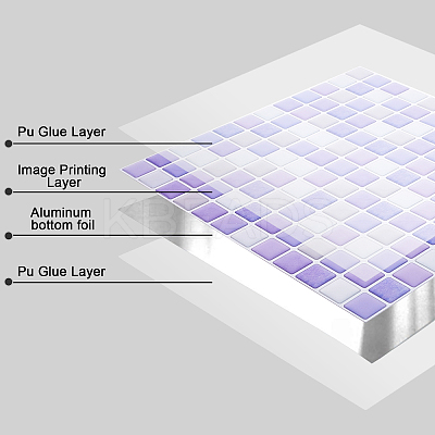 PET Self-Adhesive Mark Crystal Pattern Paper DIY-WH0223-11A-1