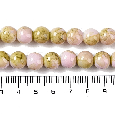 Baking Paint Glass Bead Strands GLAA-H031-01C-06-1