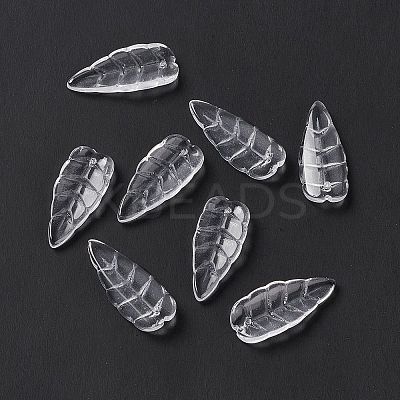 Electroplate Transparent Glass Pendant EGLA-H102-05B-1
