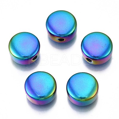 Rack Plating Rainbow Color 304 Stainless Steel Beads STAS-S119-082-1