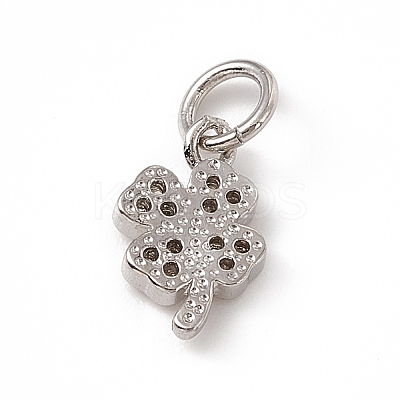 Brass Micro Pave Cubic Zirconia Charms ZIRC-F132-35P-1