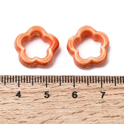 Flower Hollow Glazed Porcelain Bead Frame PORC-A034-09J-1