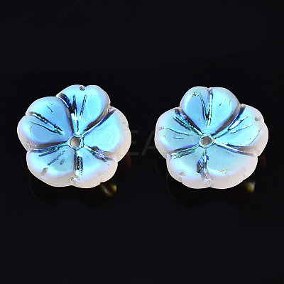 Transparent Frosted Glass Beads GLAA-Q089-003-D001-1