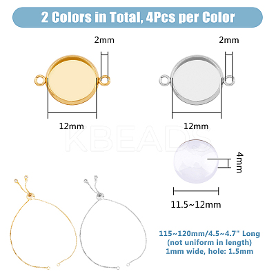 DIY Blank Dome Bracelet Making Kit DIY-DC0002-49-1