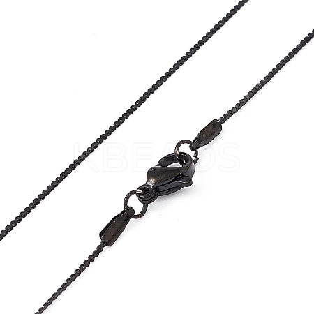 304 Stainless Steel Serpentine Chain Necklace for Men Women NJEW-G076-01A-EB-1
