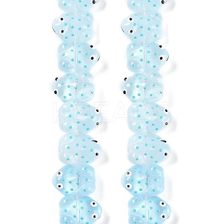 Transparent Glass Enamel Beads Strands GLAA-B021-05G-1