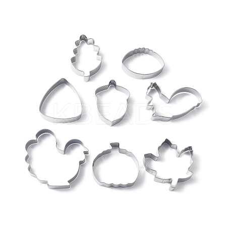 Non-Tarnish Thanksgiving 430 Stainless Steel Cookie Mold DIY-E068-01P-01-1