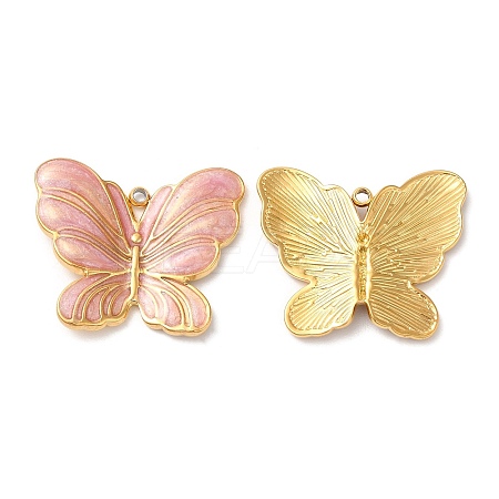 304 Stainless Steel Enamel Pendants STAS-K256-04G-04-1