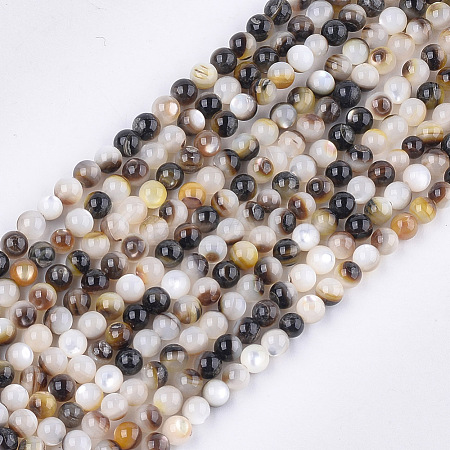 Black Lip Shell Beads Strands X-SHEL-S274-92B-1