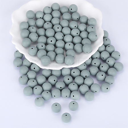 Round Silicone Focal Beads SI-JX0046A-43-1