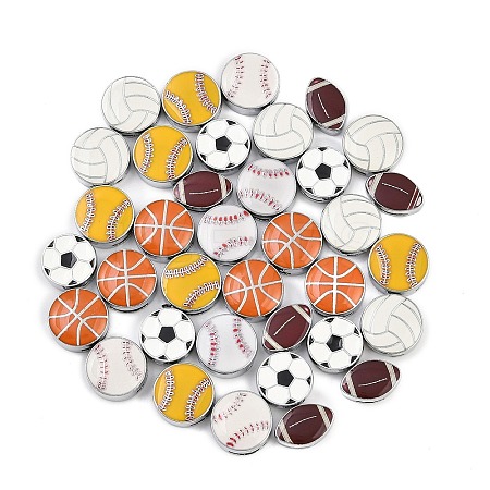 36Pcs 6 Styles Alloy Enamel Slide Charms FIND-SC0010-53-1