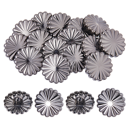 20Pcs 1-Hole Zinc Alloy Shank Buttons FIND-FH0012-17B-1